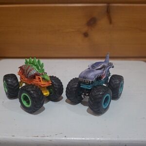 Lot of 2 Hot Wheels Monster Jam 1:64 Mega Wrex & Motosaurus
